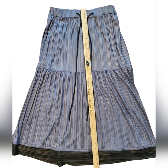 Sabina Musayev Pleated Grey Bluish Skirt Sz S - Picture 5 of 7